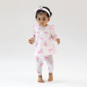 Pretty Bows - Ruffle Top and Ribbed Legging
