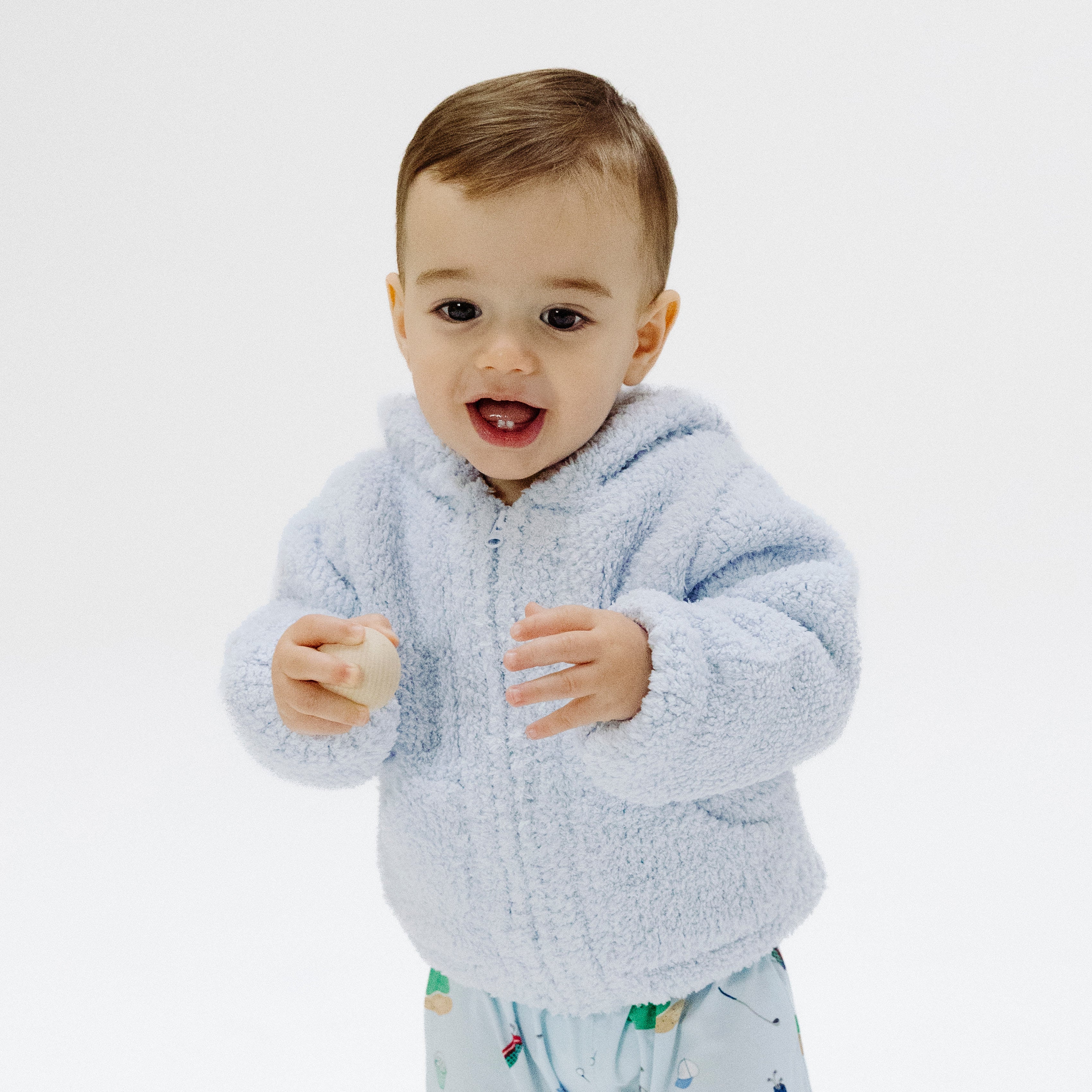 Chenille - Light Blue Hooded Jacket