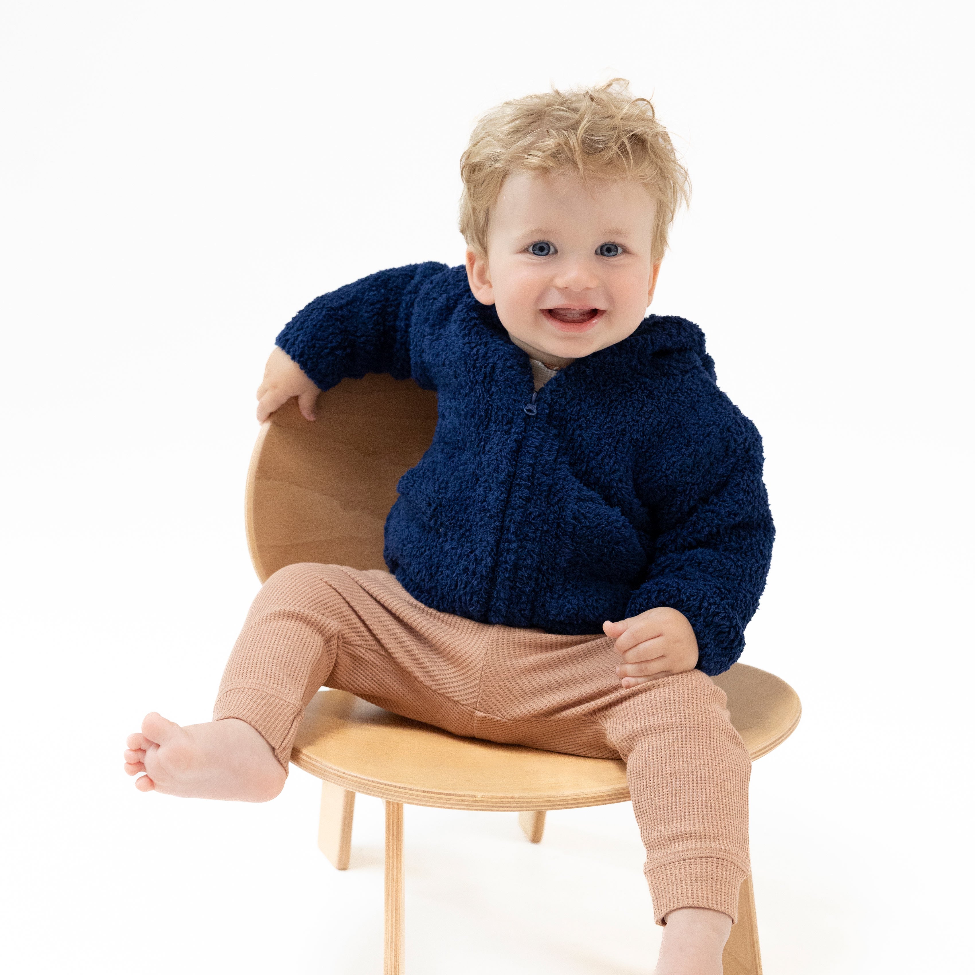 Chenille - Navy Hooded Jacket