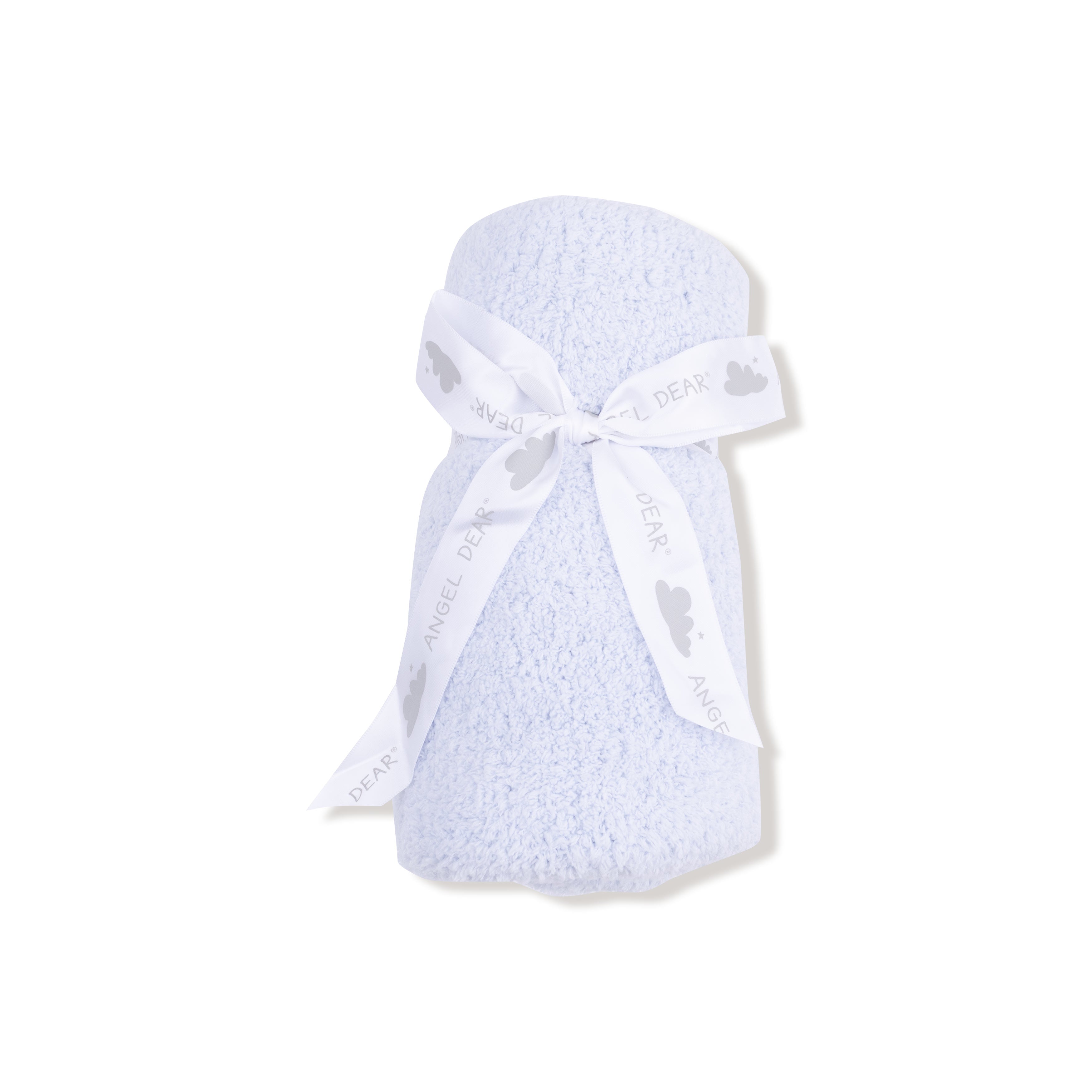 Chenille - Light Blue Stroller Blanket