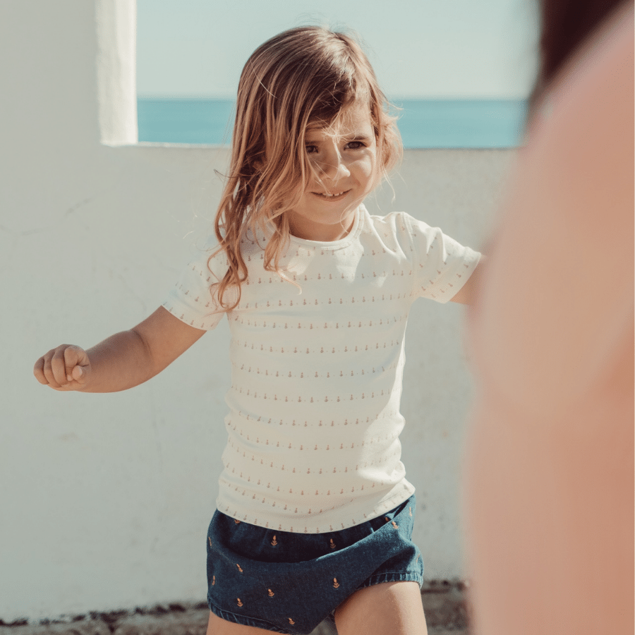 The Printed Long Sleeve Tee - Mini Tulip