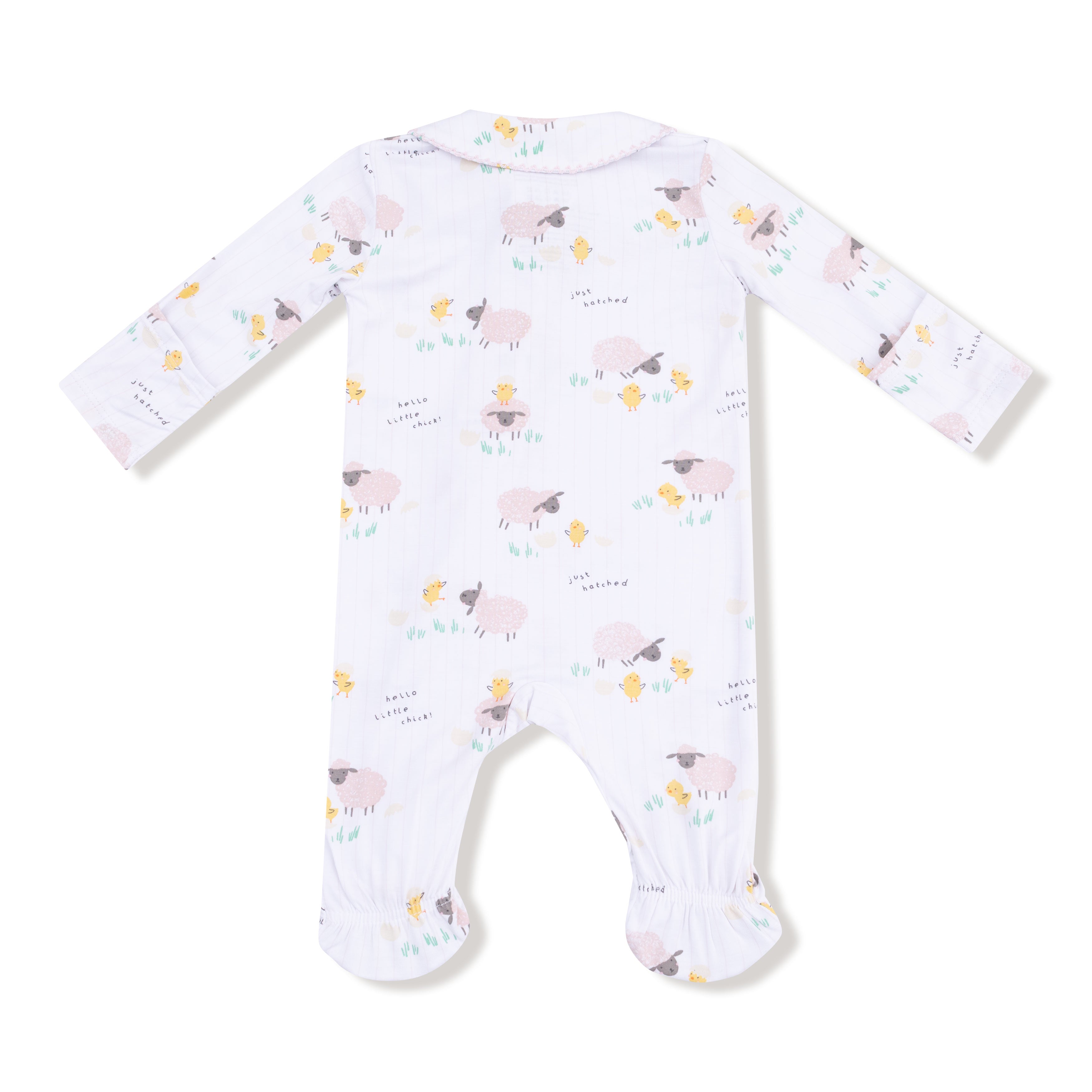 Just Hatched - Pink - Peter Pan 2 Way Zipper Footie
