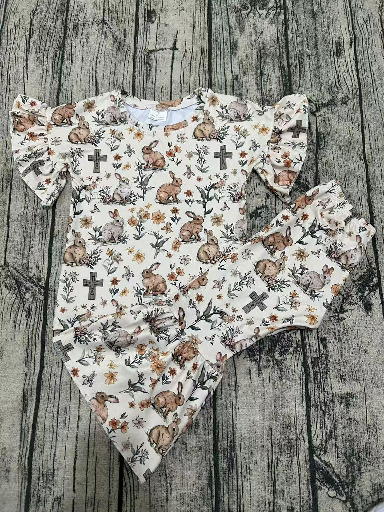 Bunny cross two piece bell set