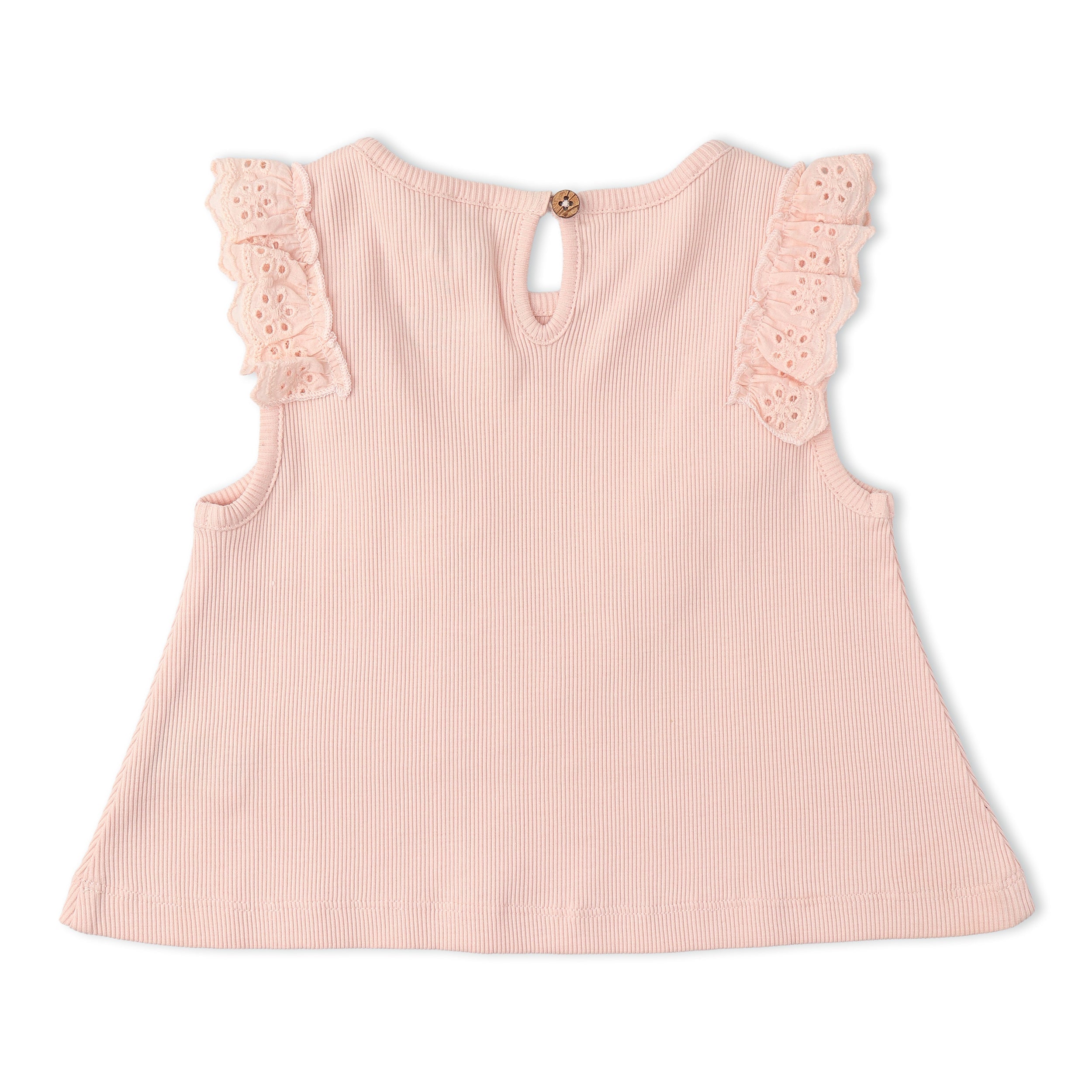 Organic Ruffle Top & Shorts Set - Blush