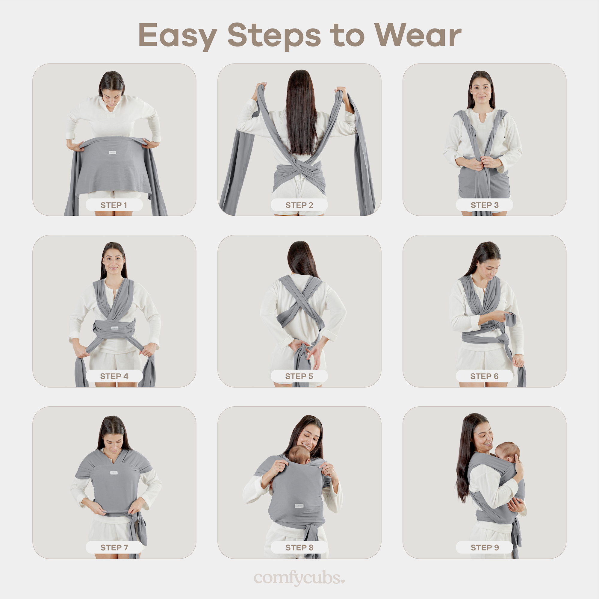 Baby Wrap Carrier in Fern