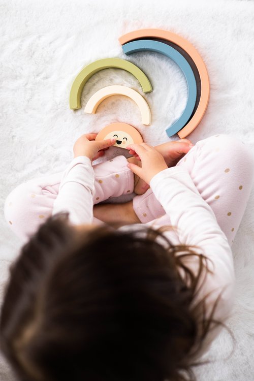 Wooden Stacking Rainbow Toy