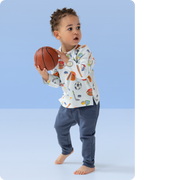 Sports Ball Friends - Long Sleeve Henley