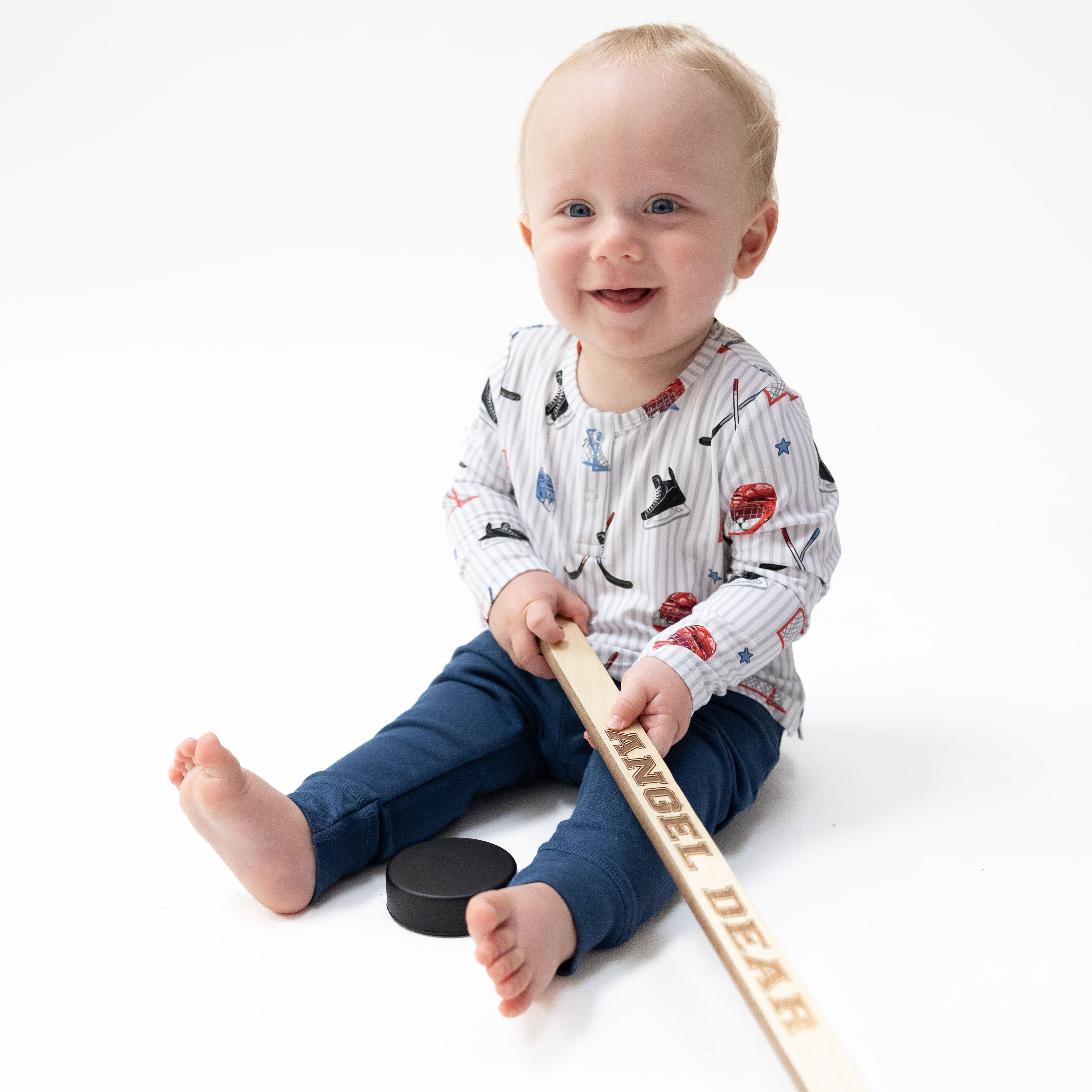 Hockey Stripe - Long Sleeve Henley