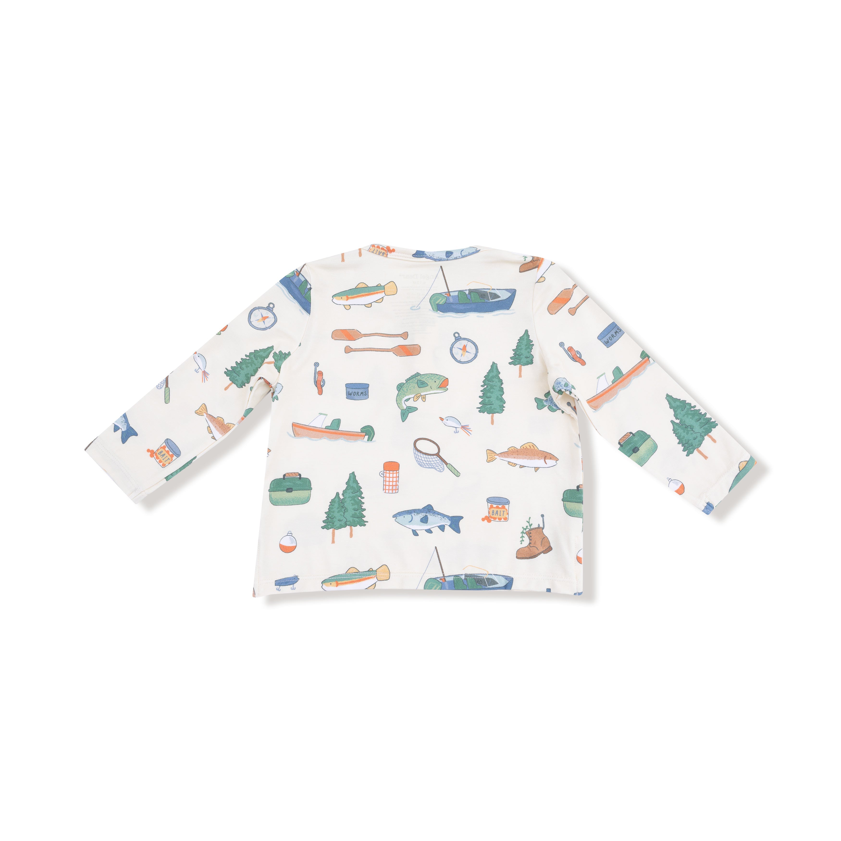 Fishing Things - Long Sleeve Henley Top and Waffle Jogger
