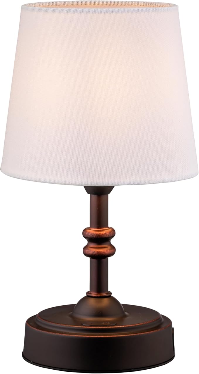 Gold LED Cordless Table Lamp Rechargeable-6000mAh Battery Operated
