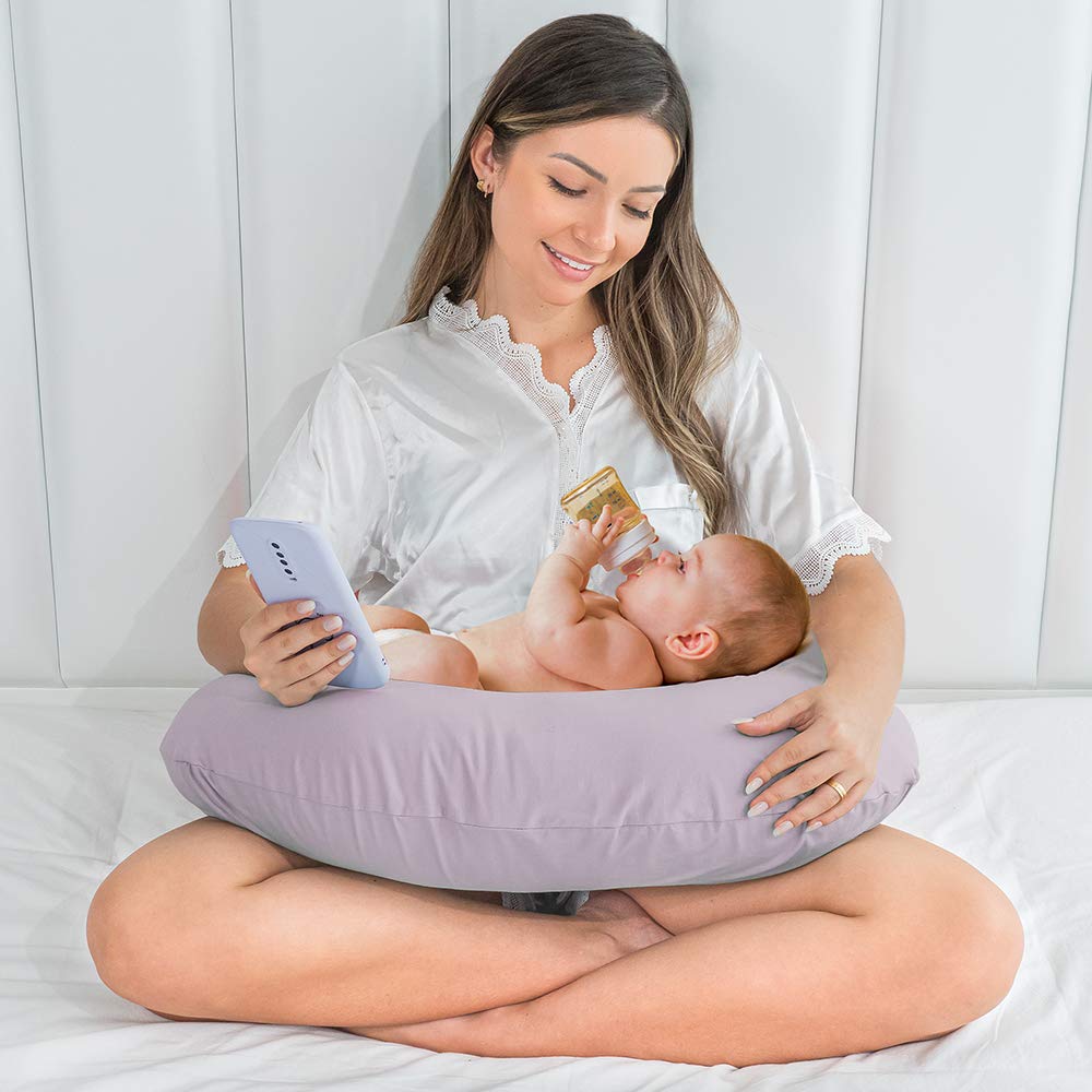 Pillow with 2 Covers, Feeding Pillows for Breastfeeding,