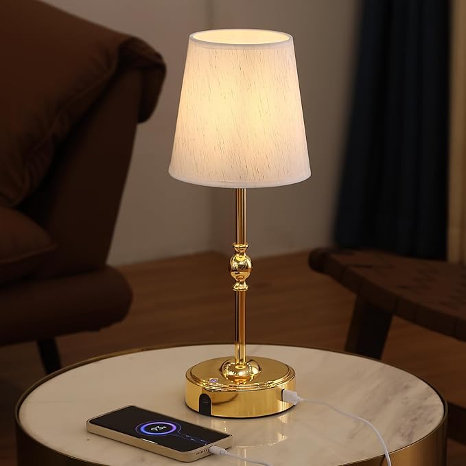 Cordless Rechargeable LED Table Lamp with Dimmer,Nightstand