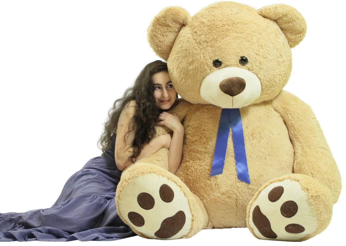 6 Foot Teddy Bear Custom Personalized Soft Giant Stuffed Animal Beige Color