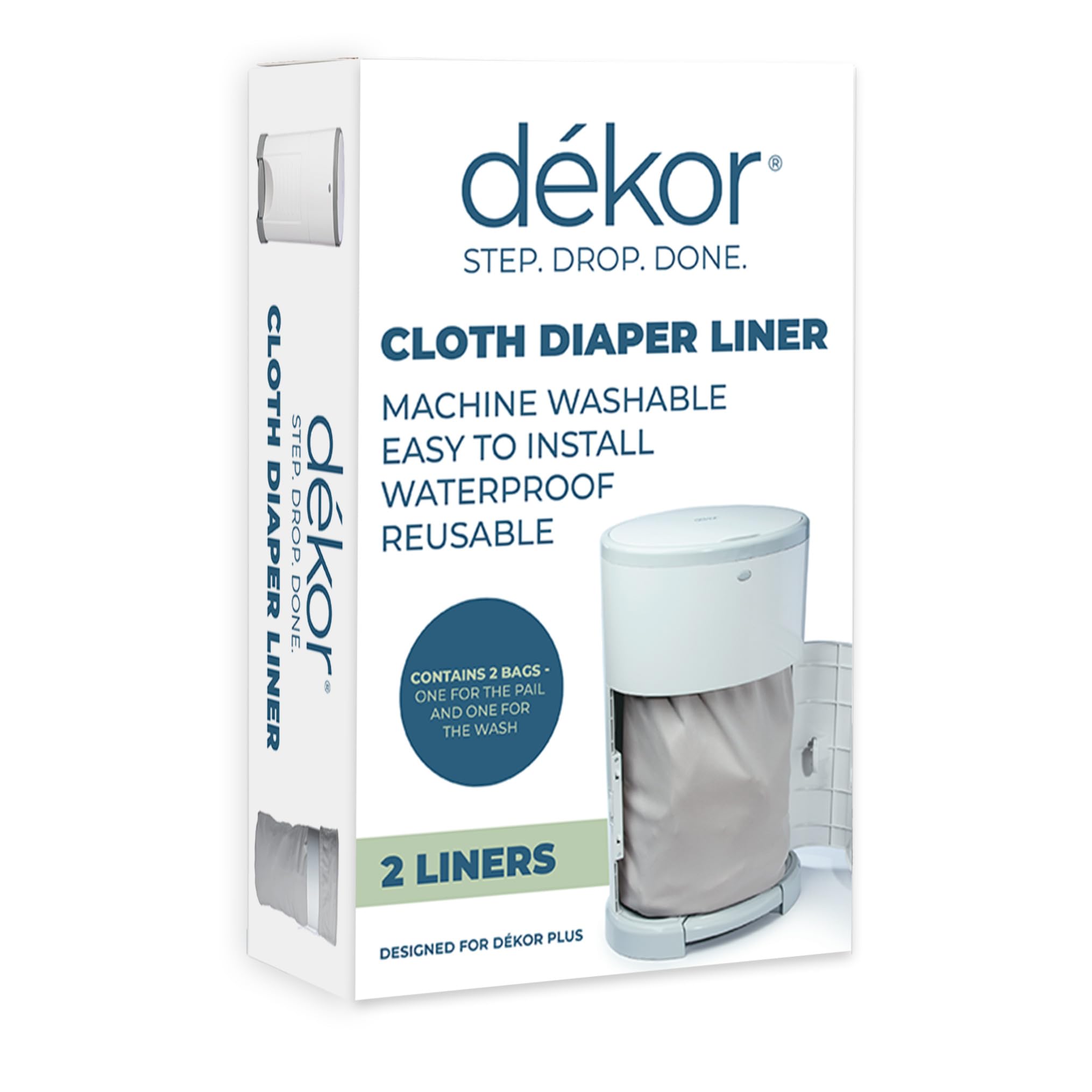 Cloth Diaper Liner | 2 Count | Gray | Perfect for Cloth Diapers