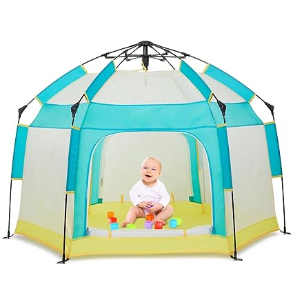 Baby Playpen with Canopy, Portable Baby Beach Tent