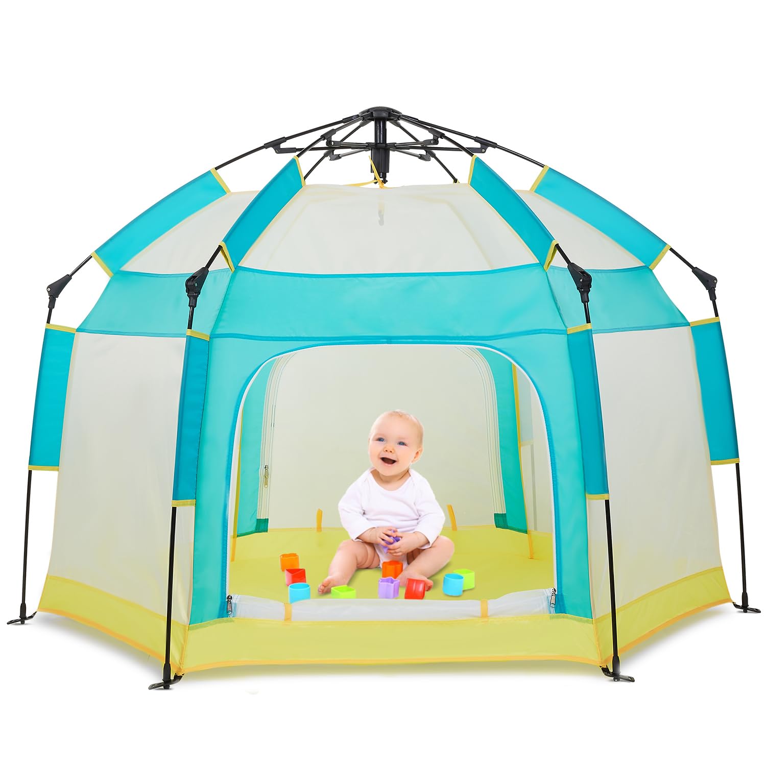 Baby Playpen with Canopy, Portable Baby Beach Tent