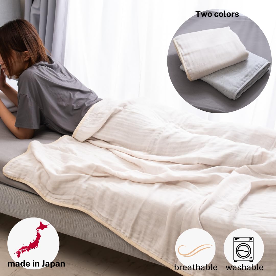 5 Layer Cotton Gauze Blanket Soft Lightweight Breathable All Season