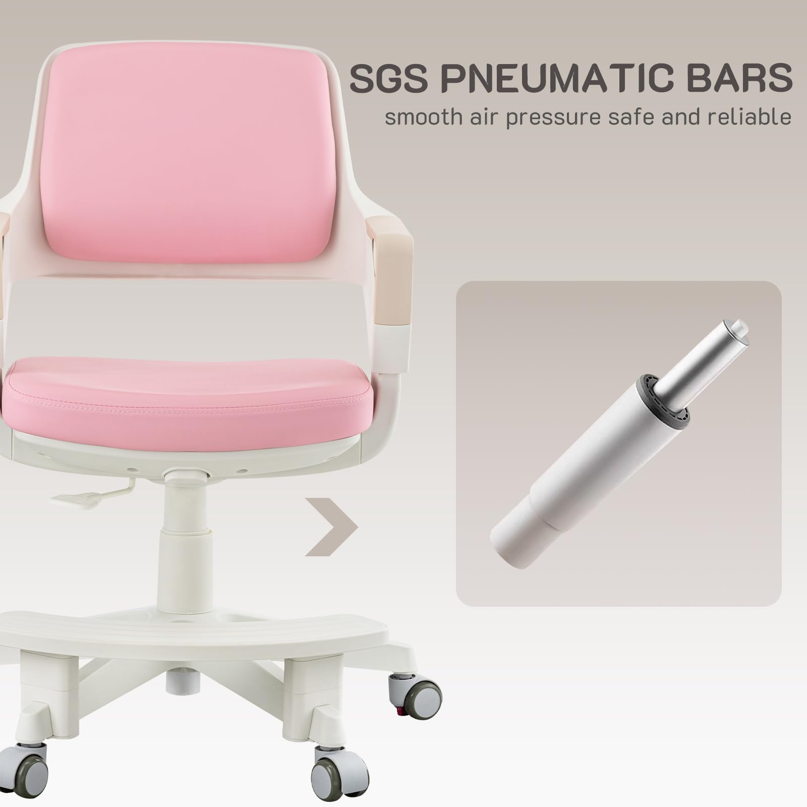 Ergonomic Kids Desk Chair with Height Adjustment and Footrest