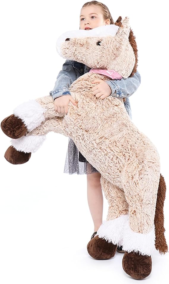Giant Horse Stuffed Animal, 4ft Soft Horse Plush Hugging Pillow