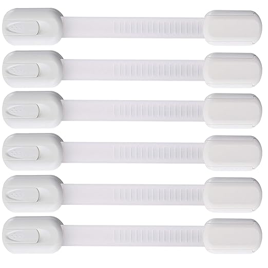6 Pack Vmaisi Multi-Use Adhesive Straps Locks - Childproofing Baby Proofing Cabinet