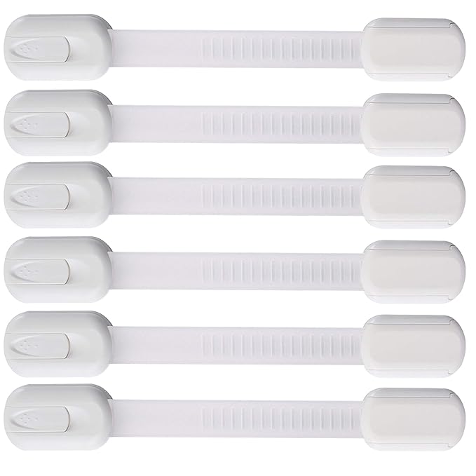 Baby Proofing Cabinet Locks - Childproofing Adjustable Multi Use Straps Latches