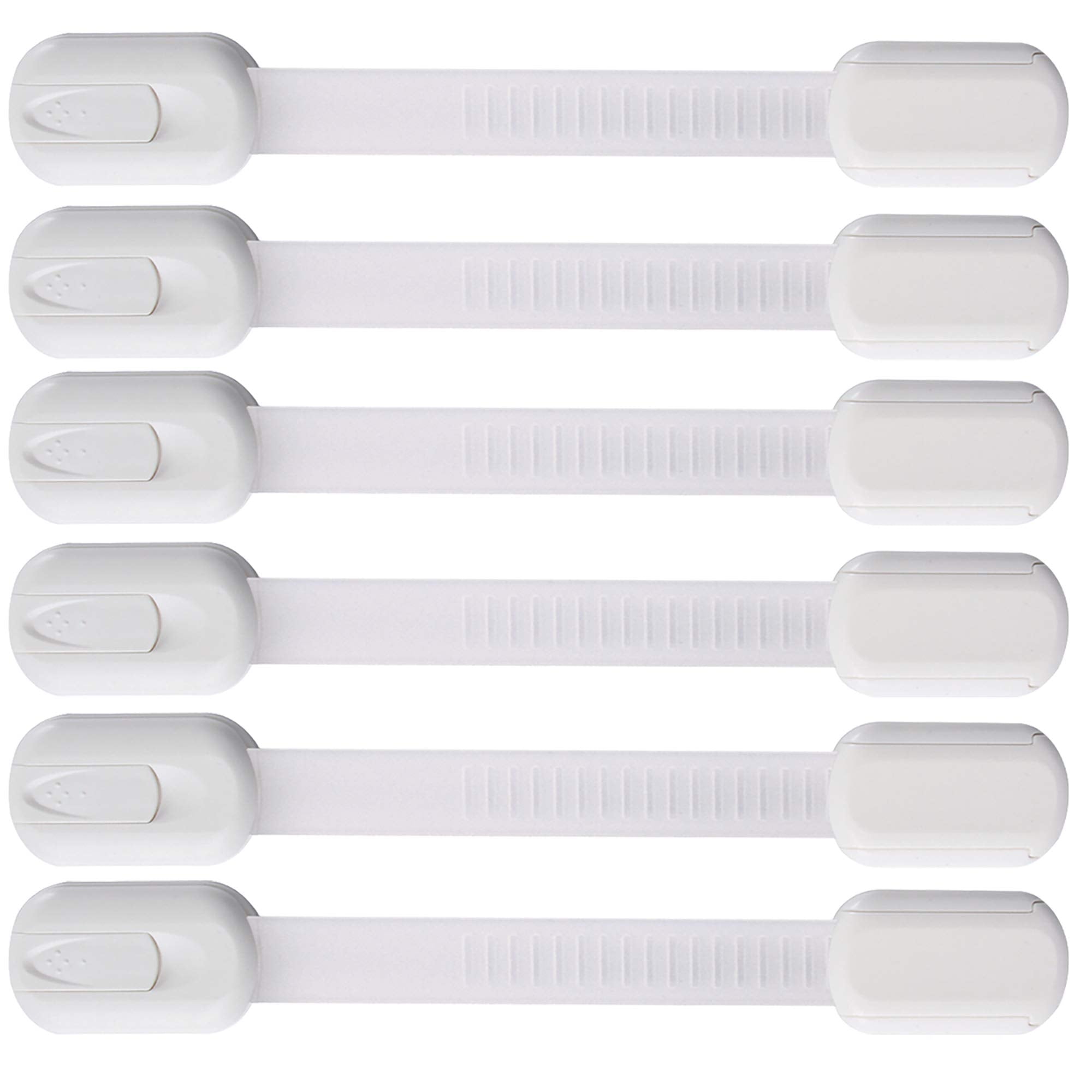 6 Pack Vmaisi Multi-Use Adhesive Straps Locks - Childproofing Baby Proofing Cabinet