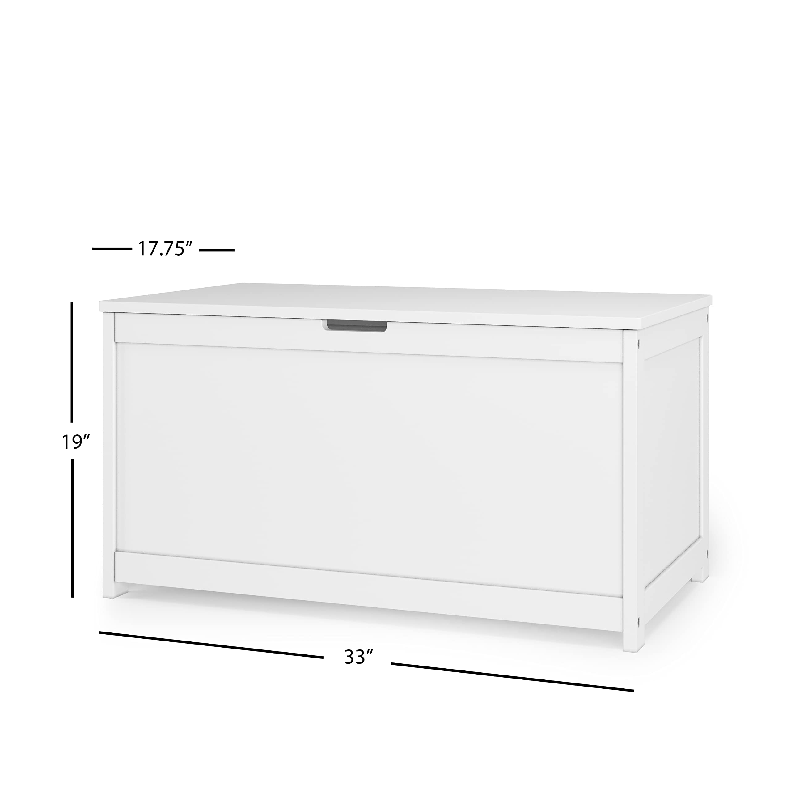 33" Wood Toy Storage Chest with Soft Close Safety Hinges