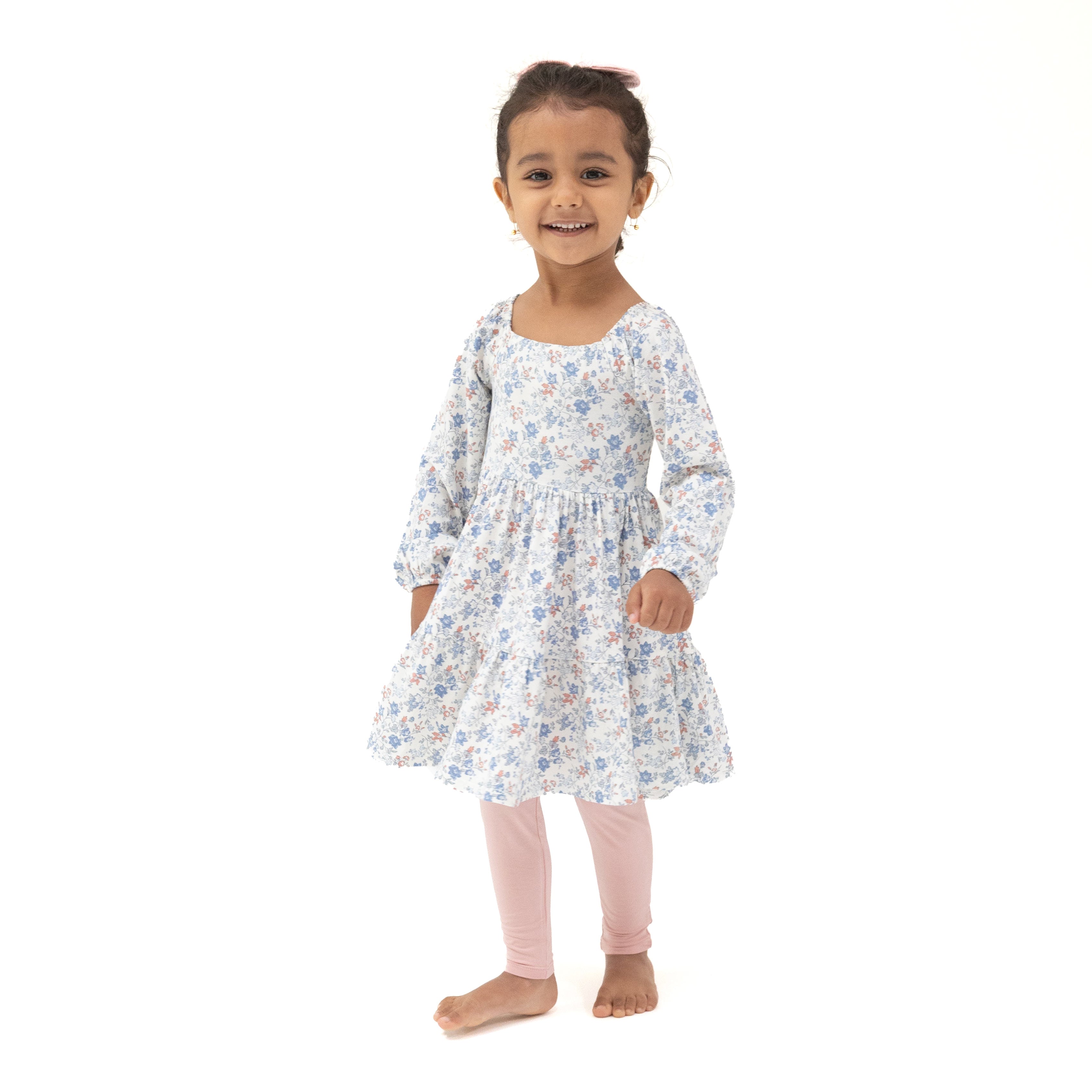 Country Girl Floral - Cap Sleeve Dress + Bamboo Legging