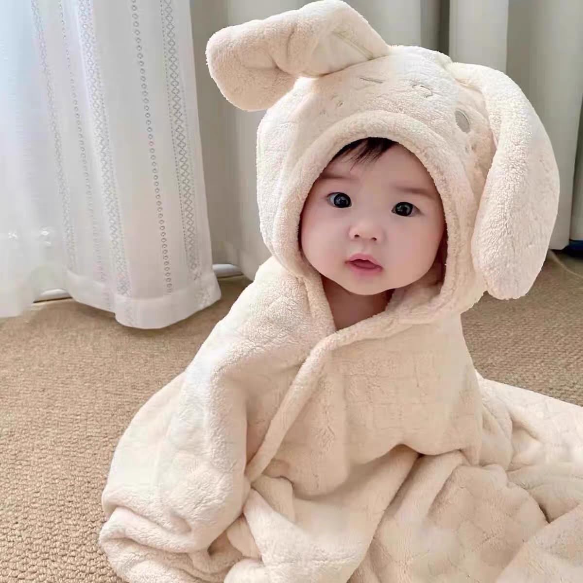 Adorable Elephant & Rabbit Hooded Baby Towels - Ultra Absorbent