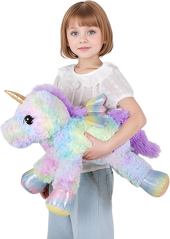 44 Inch Giant Unicorn Stuffed Animal Pillow, Cute Soft Big Unicorn