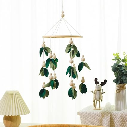 Baby Crib Mobile for Nursery Green Leaf Dragon Mobile Crib Forest Green Forest Baby