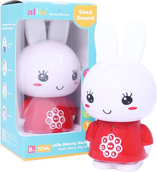 Bunny Baby Audio Player - Toy w/Chewable Teether Ears, Colorful Lights