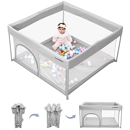 50x50 Foldable Baby Playpen with Carrying Bag & Safety Lock