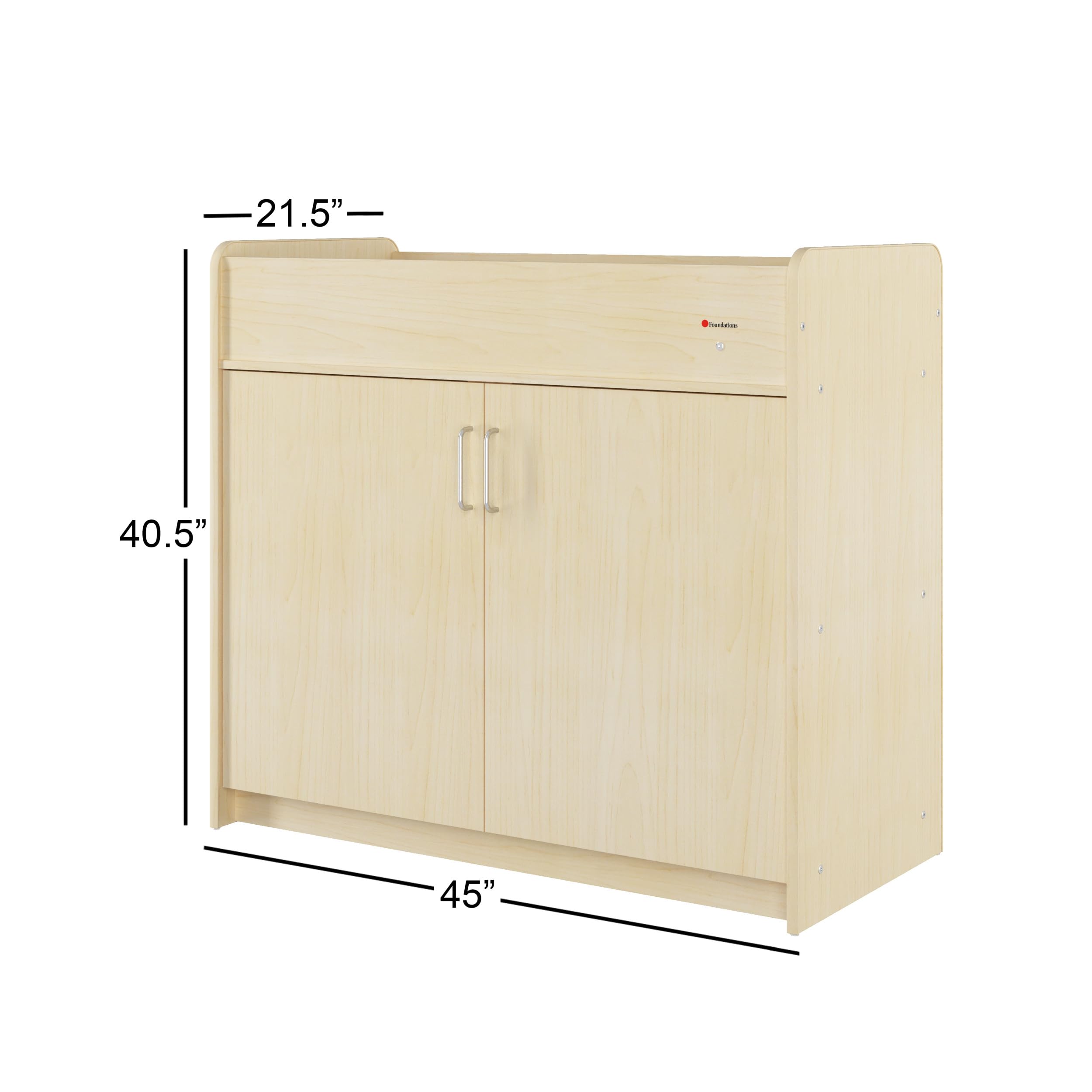 Daycare Changing Table with Storage Shelves and Safety Strap