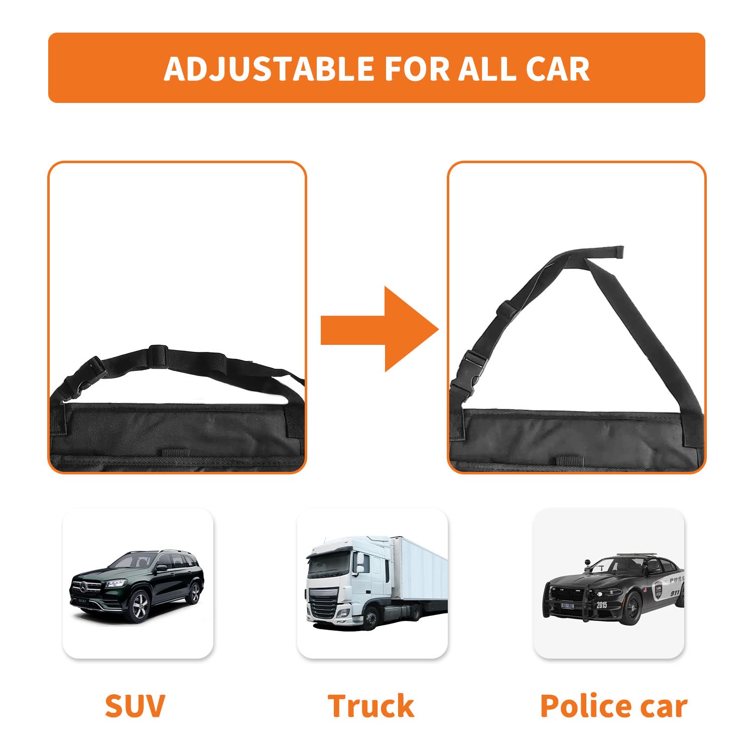 Car Front Seat Organizer with Laptop Pocket and Cup Holders