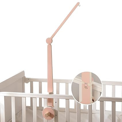 Arm,HBM Wooden Mobile Arm for Crib Mobile Hanger for Crib Baby Girl Nursery Decor