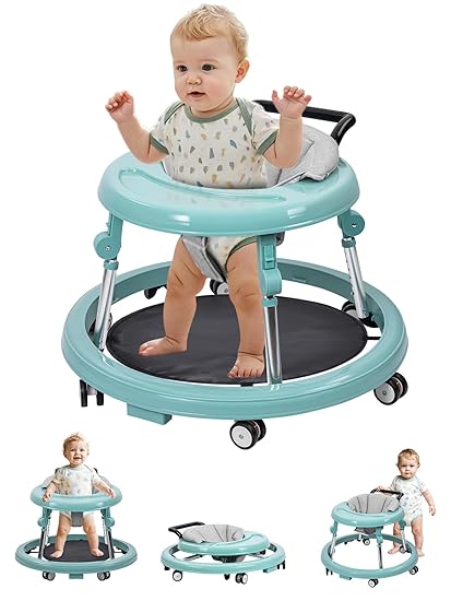Baby Walker with Wheels: Adjustable Height & Foldable Design