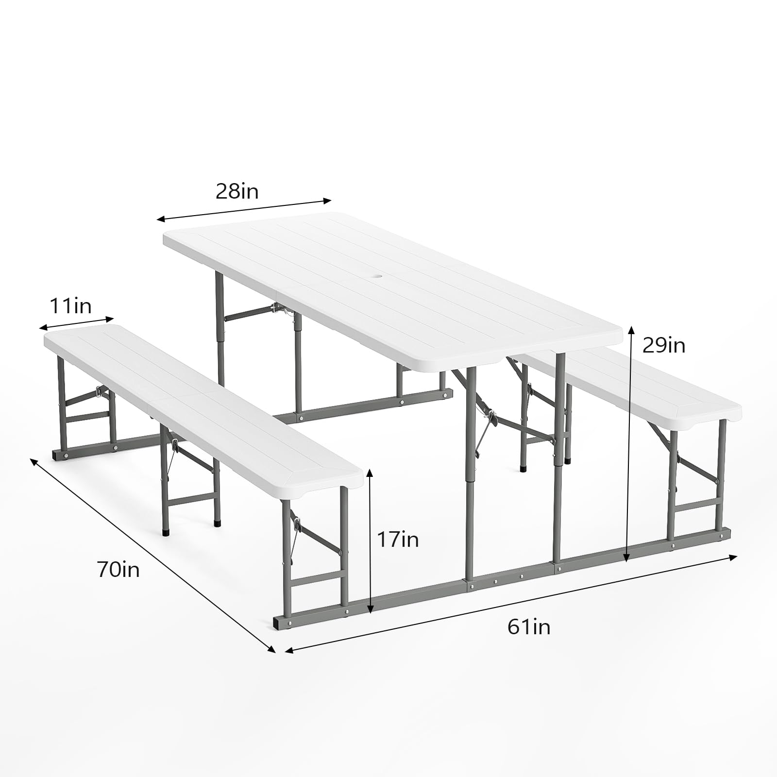Folding Picnic Table and Bench Set