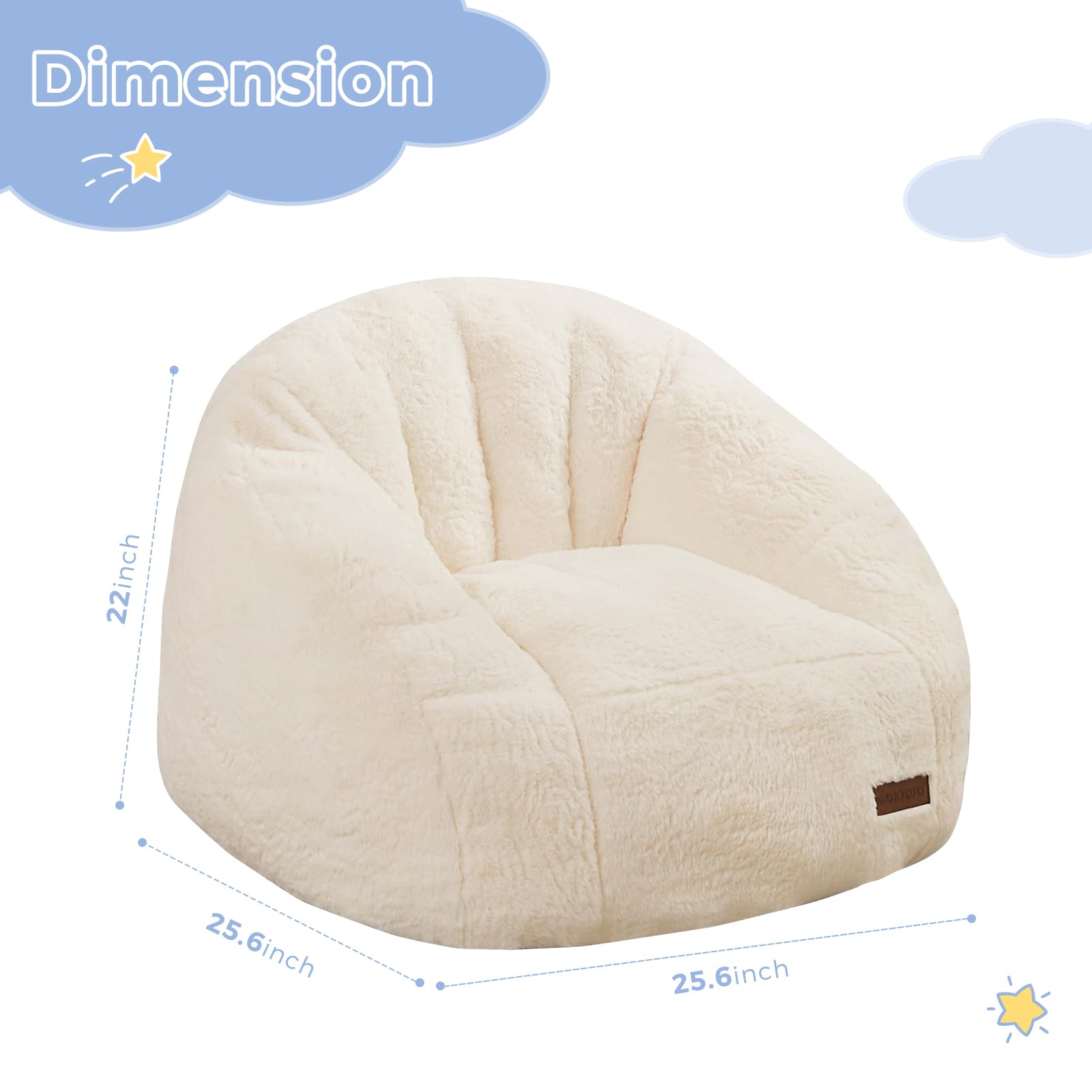 Shell Shaped Bean Bag Chair for Kids