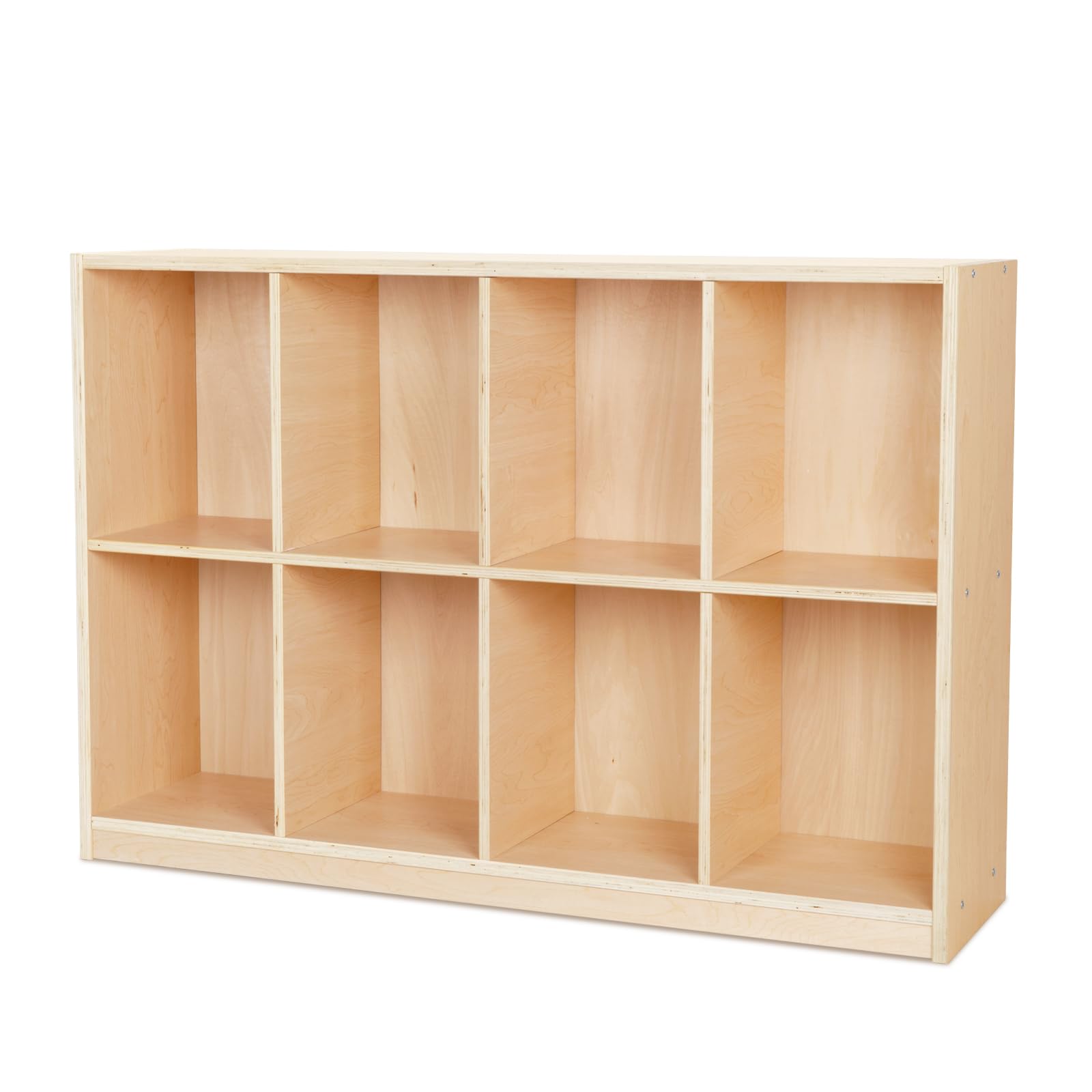 8-Compartment Wooden Storage Cabinet for Kids - Toy Organizer Bookshelf