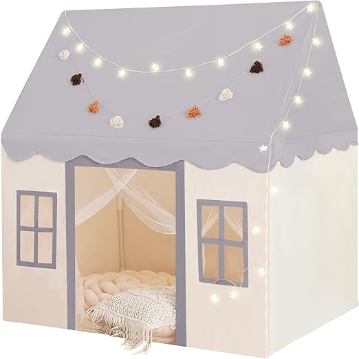 Mat, Star Light Large Kids Playhouse with Windows Easy to Wash