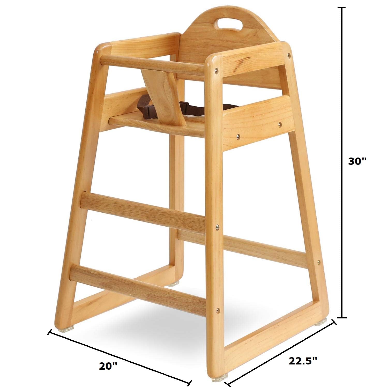 Wooden High Chair for Baby & Toddler – Restaurant-Style Stackable HighChair