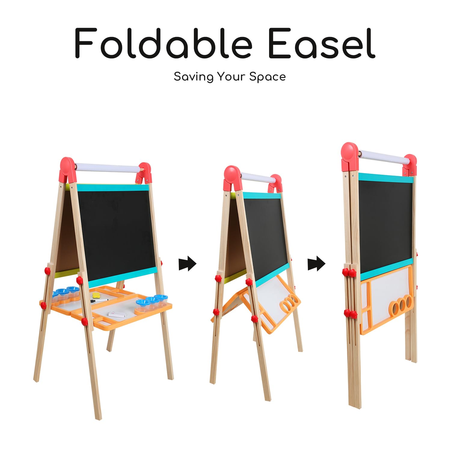 Double Sided Wooden Art Easel for Kids