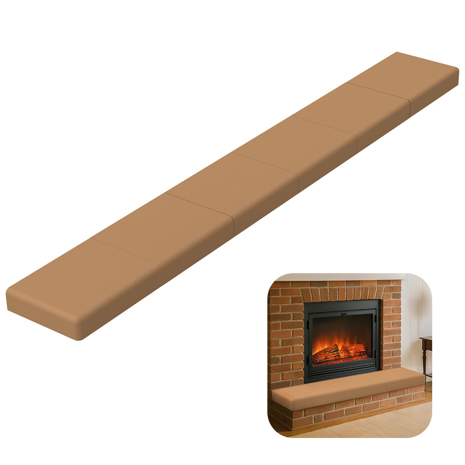 Fireplace Baby Proofing – Soft Brick Cover for Baby Proofing, 90” Foam Bumper Set