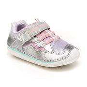 Stride Rite baby girls Soft Motion Kylo Sneaker, Silver/Multi, 3.5 Infant US