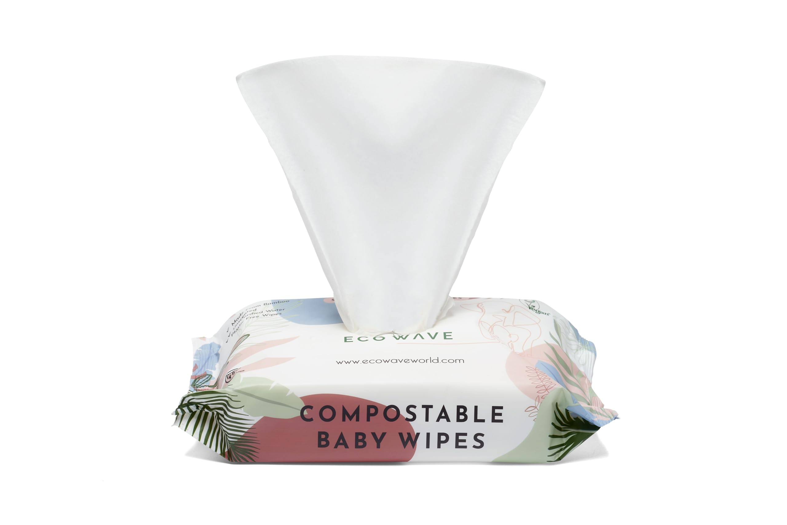 Baby Wipes, 100% Compostable Eco-Friendly Bamboo Wipes