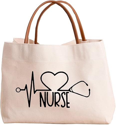 Nurse Tote Bag Nurse Gifts RN Nursing Bag for Work, Shopping, Beach