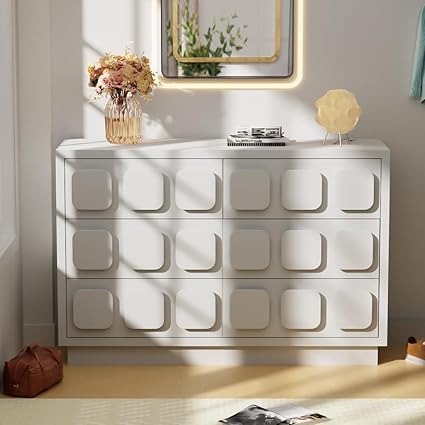 Black Baby Dresser for Bedroom, Dresser for Baby with 6 Drawers