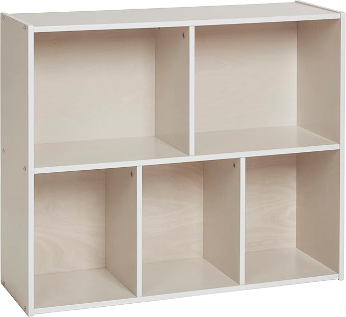 Streamline 5-Compartment Storage Cabinet, 30in, Classroom Furniture, Natural