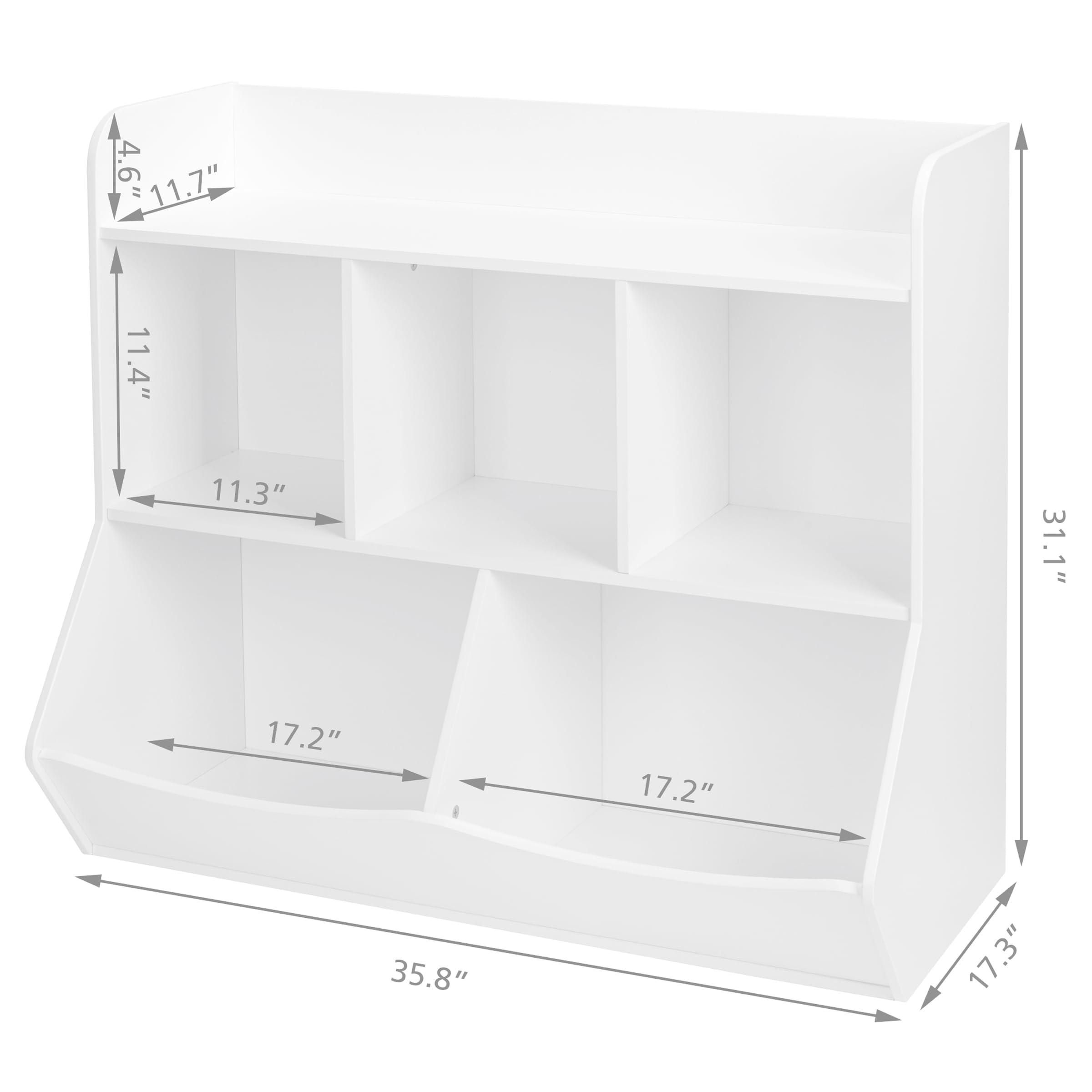 Kids Toy Storage Organizer with Bookcase
